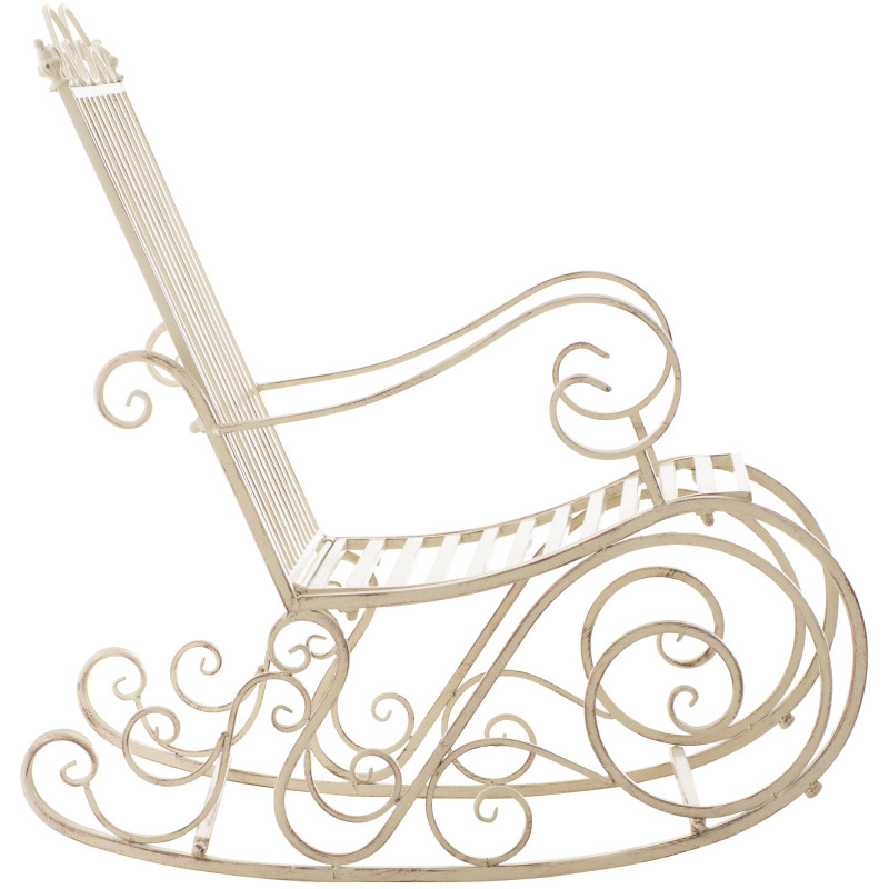 Sedia a dondolo Smilla crema anticata